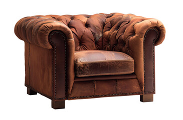 Texas Style old Chair: Isolated on Transparent Background