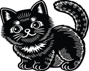 Cute Cat silhouette 