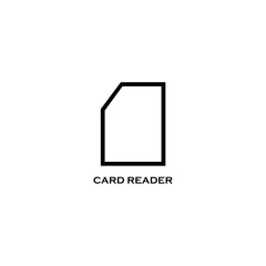 CARD READER icon isolated on white background