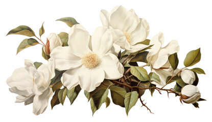 PNG White flowers and buds blossom plant petal.