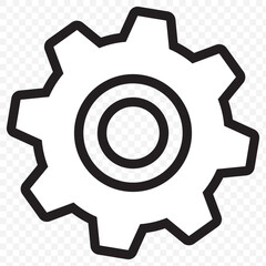 set of gear icons on transparent background. Setting gears icon. Cogwheel group. Gear design collection on white background - stock vector. EPS 10.