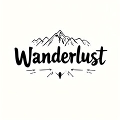 Wanderlust with mountains design