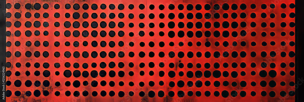 Poster unique dotted red flickers create an engaging overlay texture with depth and contrast
