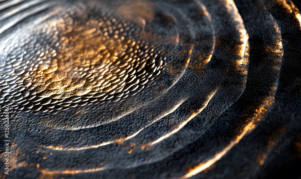 Poster abstract texture with circular pattern and metallic highlights for background designs
