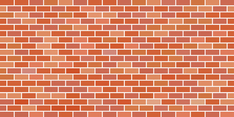 Brick wall pattern vector. Red brick texture background for construction and design projects. Architectural and interior design material illustration.