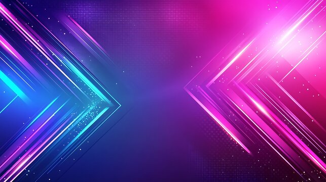 Neon Arrows Abstract Background