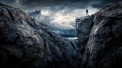 Fototapeta premium Majestic Mountain Landscape Under Dramatic Sky