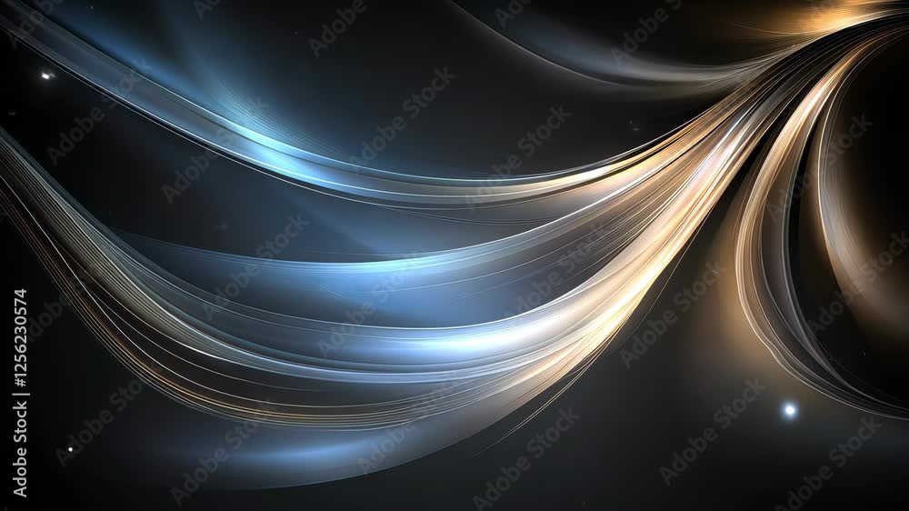 Poster mesmerizing light trails swirl and intertwine against a dark backdrop, creating a vivid display of c