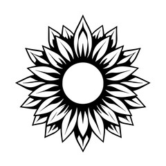 Detailed look, of a simplified flower pattern, with an effect, orachemeleon of the sunflower, composed art