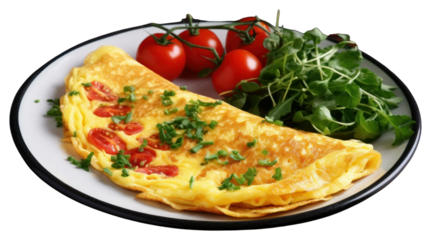 PNG Omelette plate food egg.