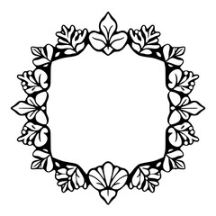 A Decorative Frame Adorned with Botanical Embellishment
