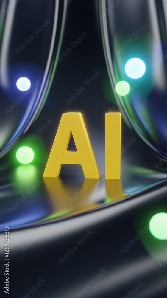 Poster A 3D yellow 