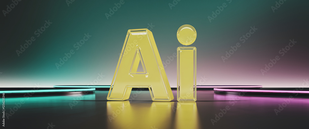 Aufkleber a sleek 3d design featuring bold yellow 