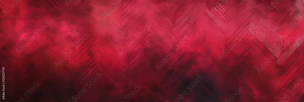 Poster subtle crimson zigzag overlay texture creates a dynamic visual effect in design work