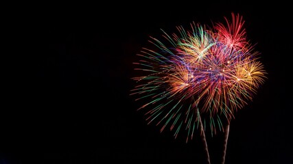 fireworks in the night sky