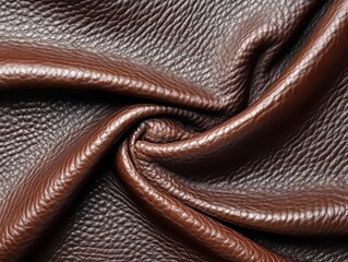 A close up shot of a brown leather texture