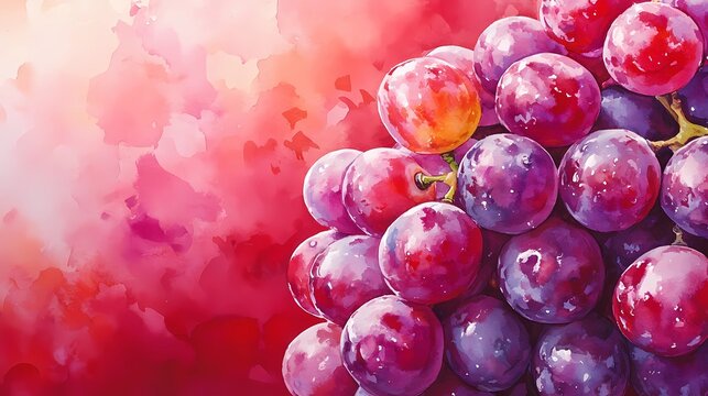 grape graphic for culinary use, abstract style, vibrant tones, textured background, perfect for cookbooks, magazines, and advertisements, creative flair