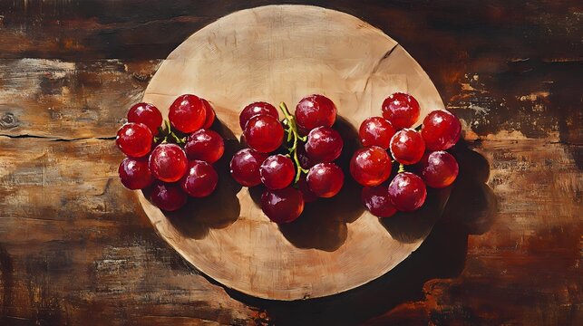 grape graphic for culinary use, abstract style, vibrant tones, textured background, perfect for cookbooks, magazines, and advertisements, creative flair