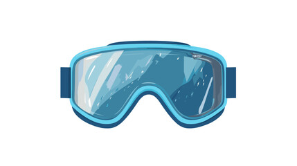 Ski or snowboarding goggles isolated on a white background. Winter sport accessorie icon. skiing mask or glasses vector illustration