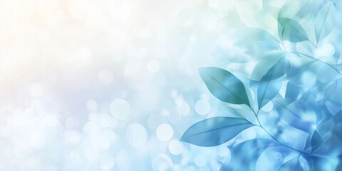 Abstract background featuring molecule structure and soft transparent shapes in soothing blue tones for elegant designs