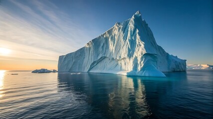 Immense Iceberg Towering Over Calm Waters &ndash; Surreal Natural Scene