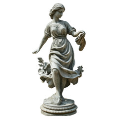 Obraz premium Elegant Female Statue in Graceful Pose on a white background.
