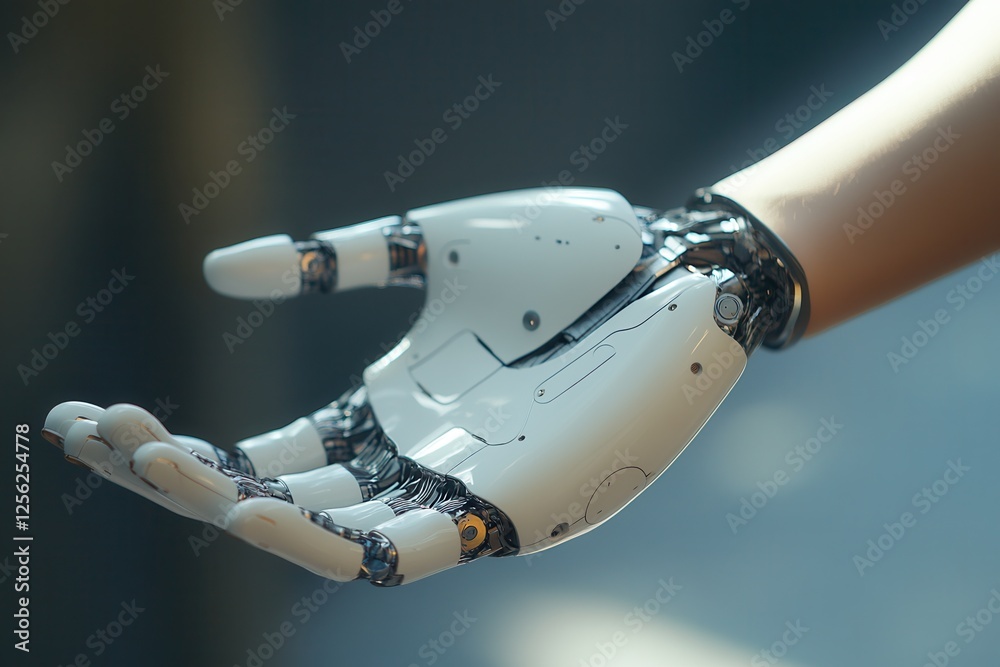 Poster close up of hand holding ai for exploring new concepts in artificial intelligence .