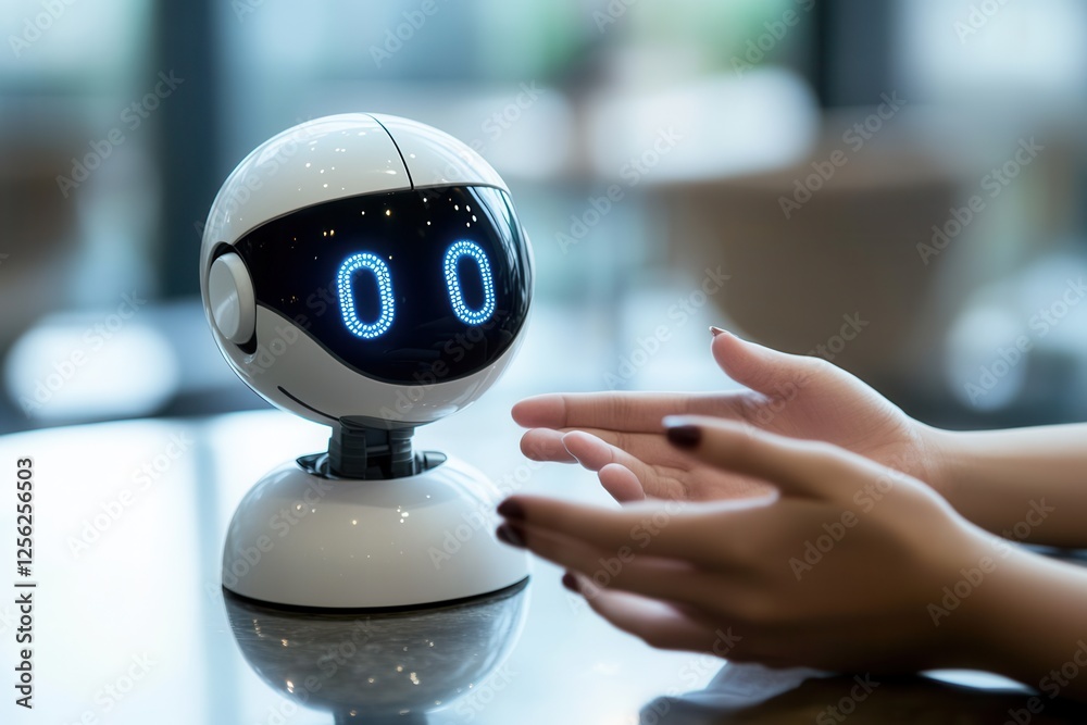 Poster chatbot conversation assistant. person using online customer service with chat bot to get support.