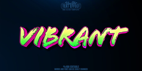 Naklejka premium Graffiti editable text effect, customizable cyber and street 3d font style