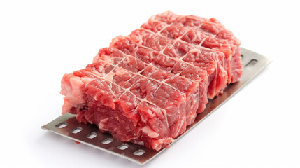 Fototapeta premium Meat on an isolated white background, object focused, png, stock image, hd quality, 