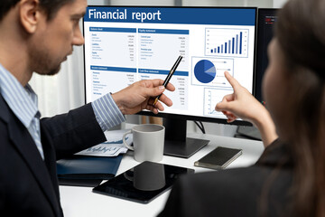 Business data dashboard provide business intelligence analytic for marketing strategy planning...