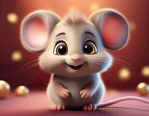 Süße Maus, bordeaux Hintergrund