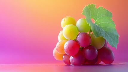Fototapeta premium grape design for food themes, minimalist style, elegant lines, fresh appearance, ideal for recipe cards, packaging, and social media, sleek aesthetic