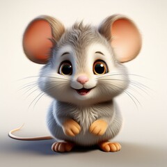 Obraz premium Kleine Maus, weißer Hintergrund