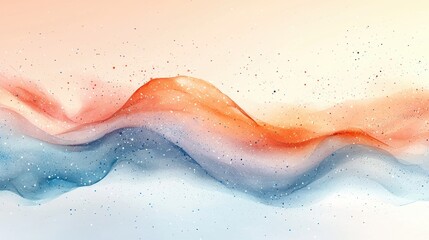 Fototapeta premium Abstract watercolor waves in soft colors, creating a serene and artistic feel.