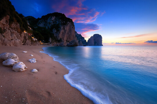  capri dusk beach