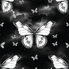 butterfly on black background