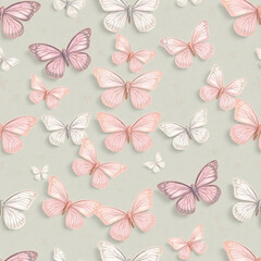 seamless background with butterflies