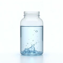 Clear Drinking Water Container with Condensation