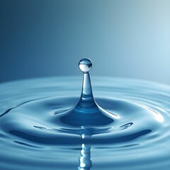 Close-Up of a Pristine Water Droplet