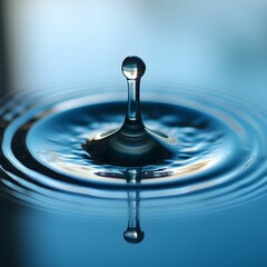 High-Resolution Water Droplet with Natural Reflections