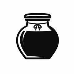 Candy Jar Silhouette in black on a white background
