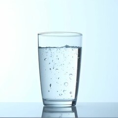 Clear Glass of Water with Condensation and Droplets
