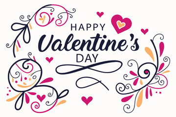 Happy Valentine's Day Typography Design