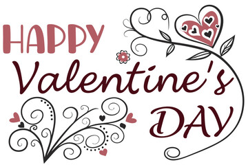 Happy Valentine's Day Typography Design