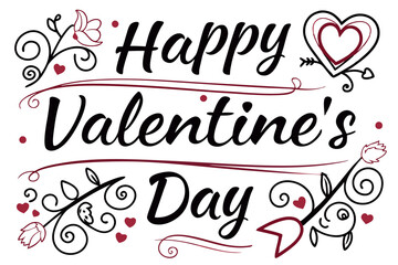 Happy Valentine's Day Typography Design