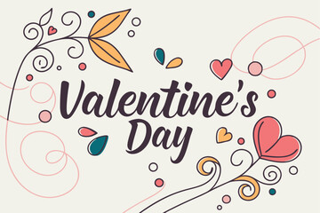 Happy Valentine's Day Typography Design