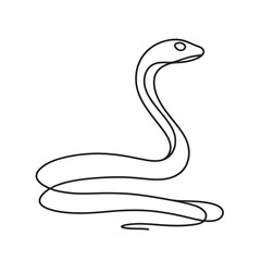 Fototapeta premium Elegant Snake Line Art Illustration Minimalist Black and White Design