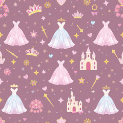 seamless pattern with fashion shoes