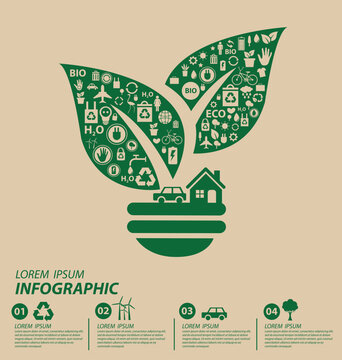 Ecology concept. save world vector illustration.